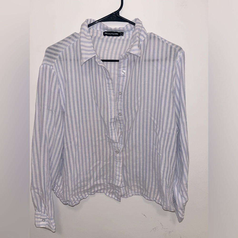 Lightweight striped button down